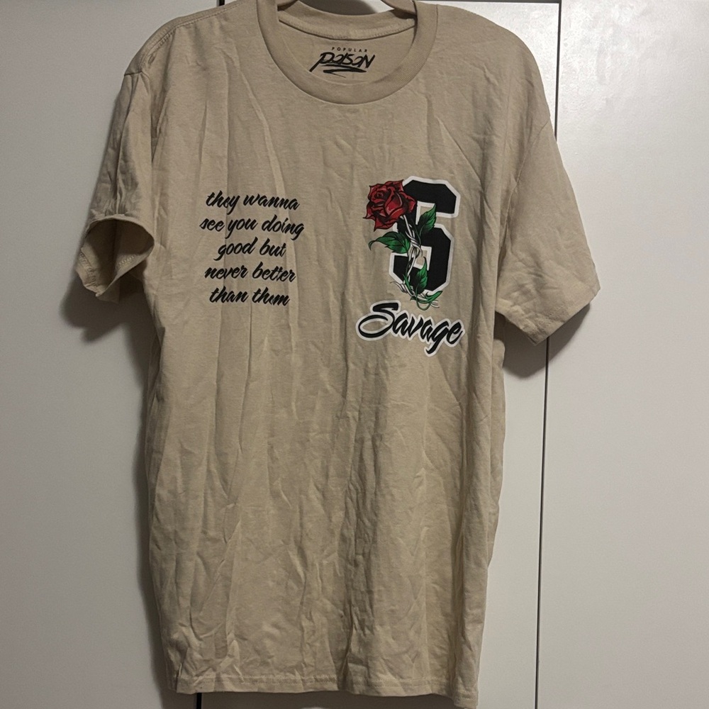 Savage Beige Graphic Men's Tee
